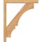 Ekena Millwork Balboa Block Smooth Bracket w/ Offset Brace, Western Red Cedar, 3 1/2"W x 20"D x 24"H BKT0402X20X24BOA05SWR - alternate 3